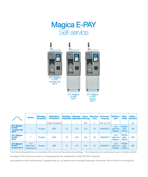 Carpigiani Magica 241: la macchina self-service definitiva per un gelato soft perfetto - krae - shop.com