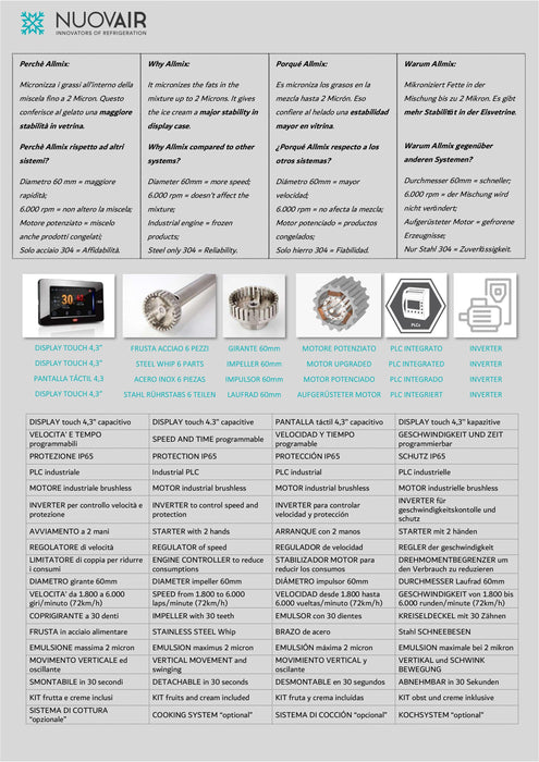 Dispositivo di miscelazione ed emulsione NUOVAIR ALLMIX ML 15 - krae - shop.com