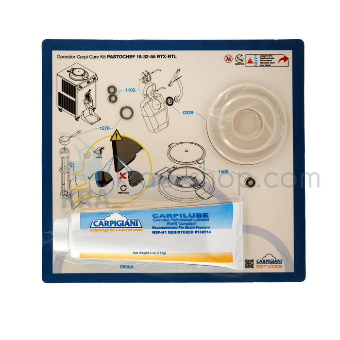 Carpigiani Care KIT - Cuocicrema, Pastocrema, Pastochef 18, 32, 55 DGT, RTX, RTL - krae-shop.com